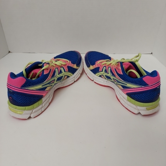 ASICS GEL-Excite 2 T473N Women’s 8.5 Running Athletic Shoes Blue Pink Green Neon - Picture 6 of 8